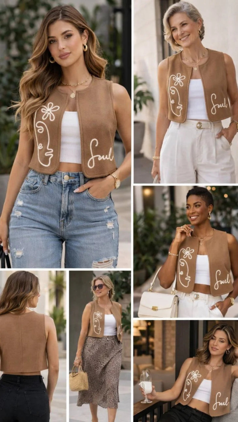 Chaleco para Mujer en Paño Bordado